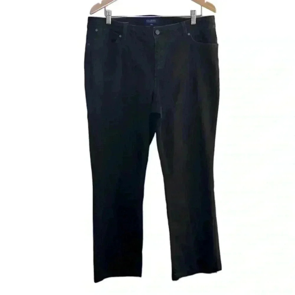 Talbots Woman Heritage Wide Leg Black Jean Size 14W